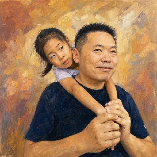 Charlie Leung と娘の写真